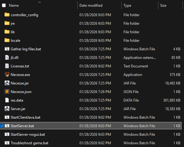 Necesse server files