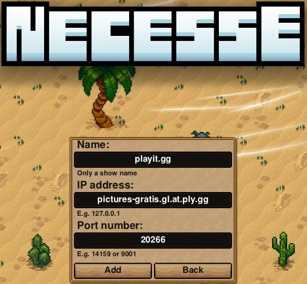 Necesse server join, 1